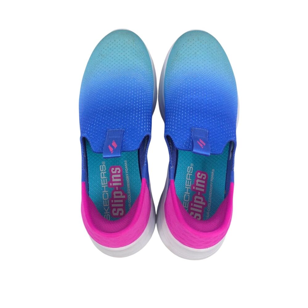 Skechers Ultra Flex 3.0 Slip-On Sneakers in Ombre Blue & Pink - Picture 5 of 8